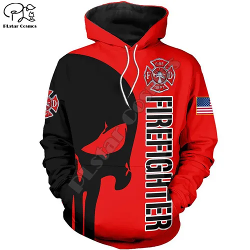 Hoodies Новые мужские и женские толстовки с 3D принтом «я пожарный», забавные толстовки с капюшоном и изображением пожарного, модные толстовки для косплея с капюшоном и длинными рукавами на молнии - Цвет: Hoodies