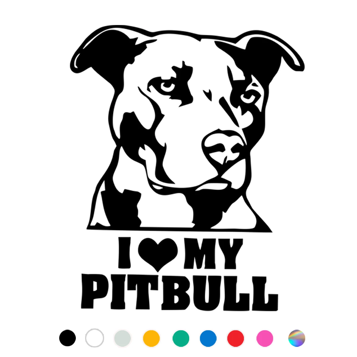 14x11.5cm I Love PITBULL Dog Car Sticker Funny Decal For Cars Auto
