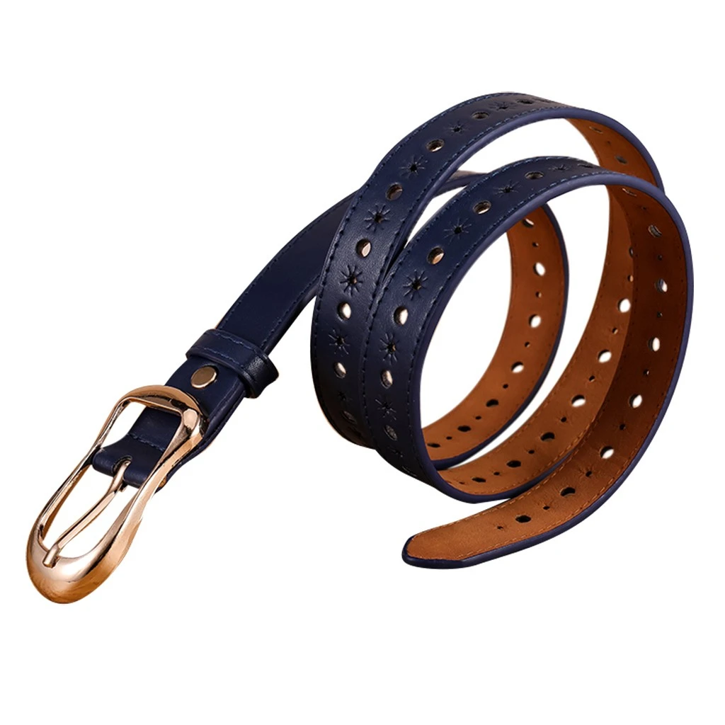 Women Fashion Wide Leather Belt Pure Color Waistband Carved Cow Skin Belts For Jeans Top Quality Female Straps Vintage Femme 916