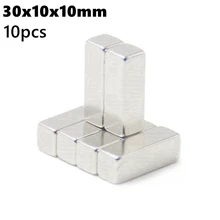 Strong Block Neodymium Magnets Bar 30x10x10mm N35 Rare Earth NdFeB 10pcs 30x10x10 Powerful Magnetic Permanent Magnet