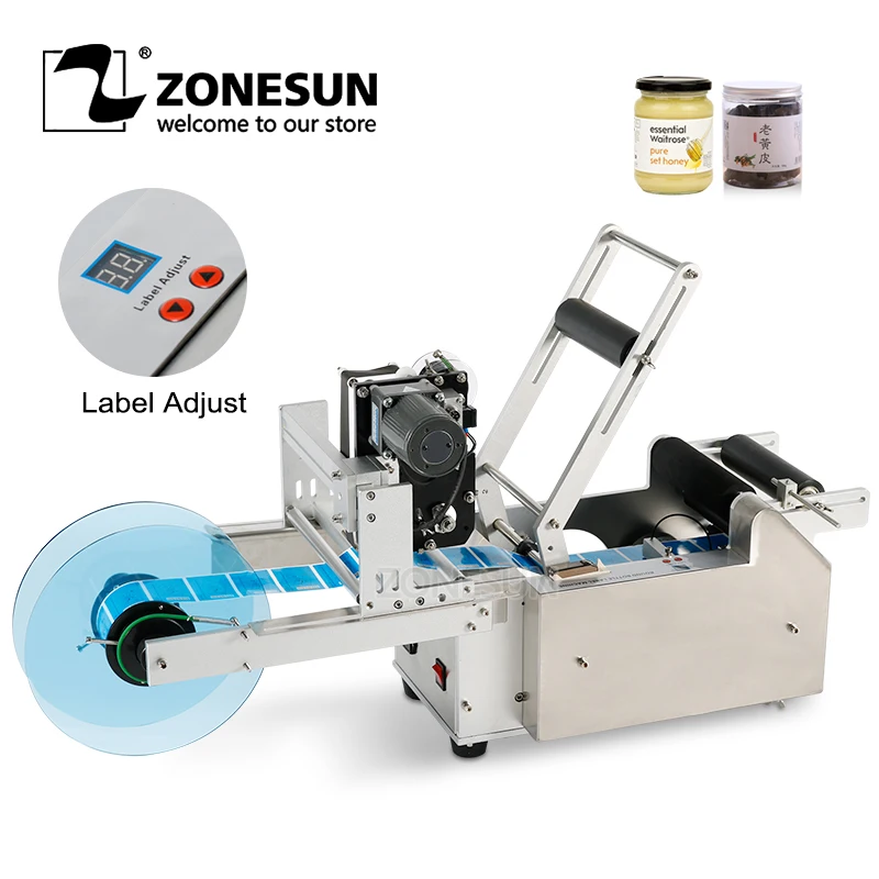 Этикетировочная машина ZONESUN LT-50D/50DT для круглых спиртовых этикеток