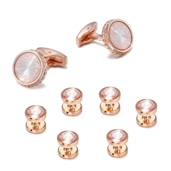 

VAGULA Cufflinks Collar Stud 8Pcs Set New Luxury Tuxedo Suit Shirt Gemelos Button S16