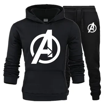 

Marvel Fashion Hoodie Sweatshirt Men/Women Hoodies Sweatshirts+Sweatpants Suits Autumn Winter Warm Fleece Hooded Pullover