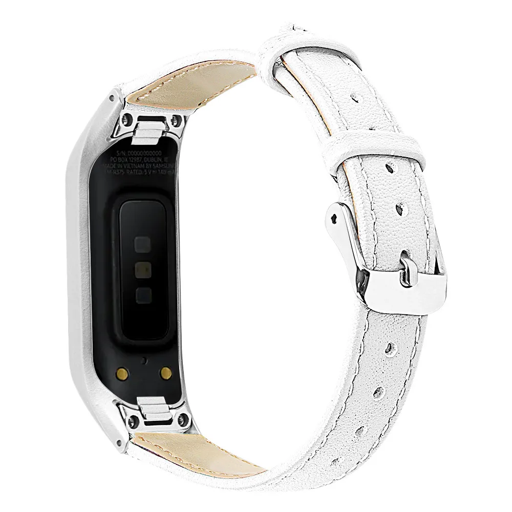 Кожаные часы для samsung Galaxy fit-e R375 сменный ремешок с металлической рамкой и твердым ремешком z0805