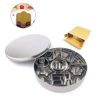 

Mini Cookie Cutter Shapes Set - 24 Small Molds to Cut Out Pastry Dough, Pie Crust Fruit , Geometric Shapes Cut Fondant Clay
