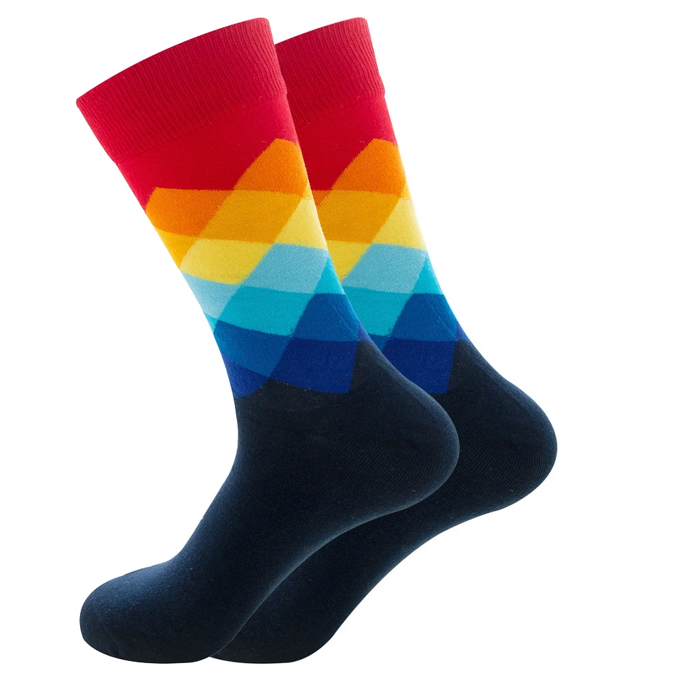 08 Модные мужские носки в стиле хип-хоп, хлопковые забавные носки с изображением животных, фруктов, собак, женские носки, новые подарочные носки для зимы и осени, счастливые носки - Цвет: 08