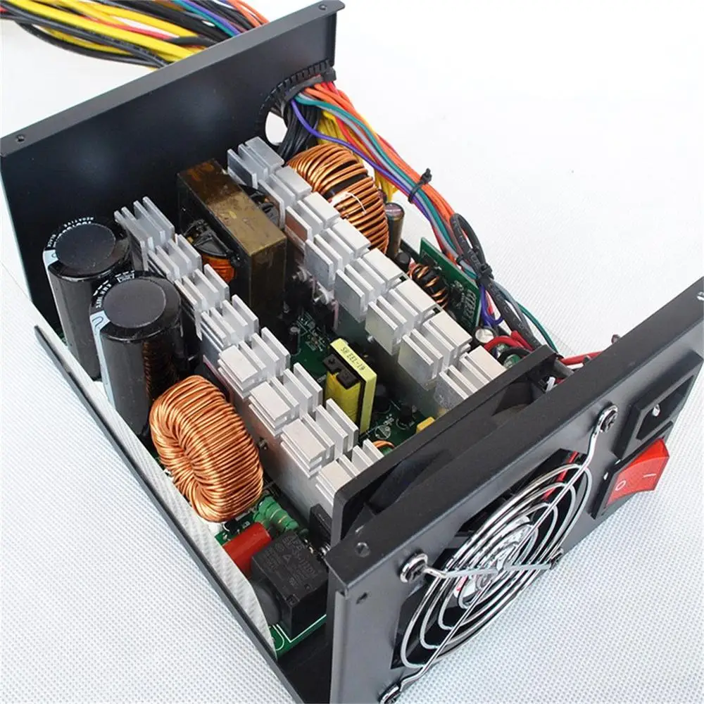 2800W Mining Power Supply Support 12/13GPU PFC Active High Efficiency Computer Power Supply For Eth Rig Ethereum Bitcoin Miner