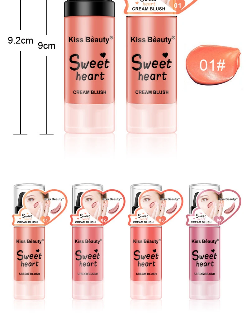 4 цвета натуральный крем для лица Румяна Макияж персиковая Румяна красная щека оттенок Румяна жидкое средство для макияжа корейская косметика