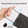 10-500Pcs Adults Mask Disposable individual Separate Package masque noir Anti-dust 3 Layer Ply Filter Black Mouth Face mask 4