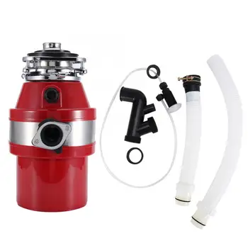 

900ml Food Garbage Disposal 370W AC Motor Kitchen Waste Disposer Crusher Connectable Dishwasher with Overloading Protection