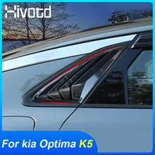 Hivotd-alerón trasero para ventana de Kia Optima K5 2021 2020, embellecedor de ventana lateral de ABS, decoración de persianas triangulares, piezas exteriores de alerón