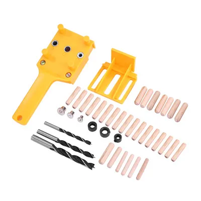 XL Hole Jig 40PCS Деревообрабатывающие инструменты дюбель джиг-6/8/10 мм направитель сверла металлическая втулка деревянные сверлильный кольцевой пилы ручной приспособлений Herramientas пункт карпинтерии - Цвет: XL Hole Jig 40PCS