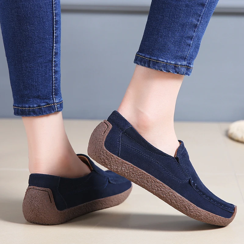 Women's Lefu Shoes Leisure Artificial Suede High Quality Flat Shoes Women's Flat Shoes 2021 Women's Comfort Zapatos Mujer Large