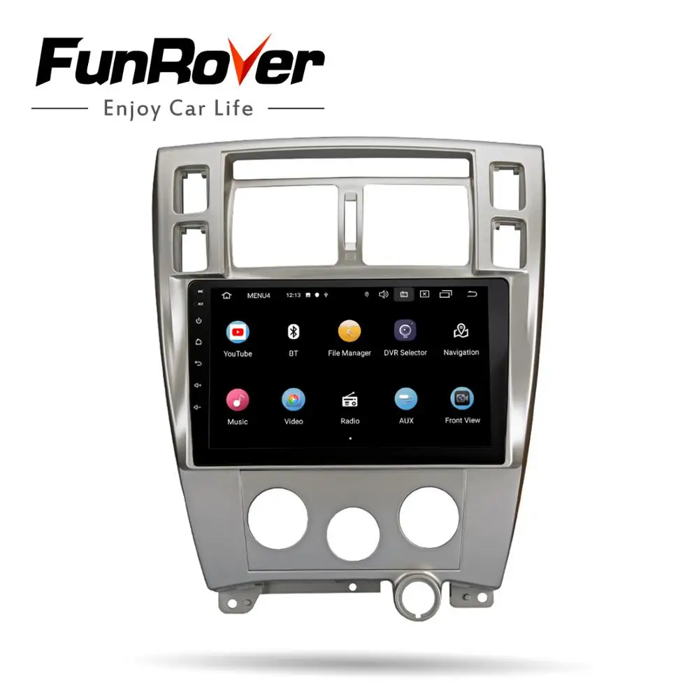 Discount Funrover 2.5D+IPS Car Multimedia player Android 9.0 2 din Car dvd radio stereo For Hyundai Tucson 2006-2014 wifi gps navigation 1
