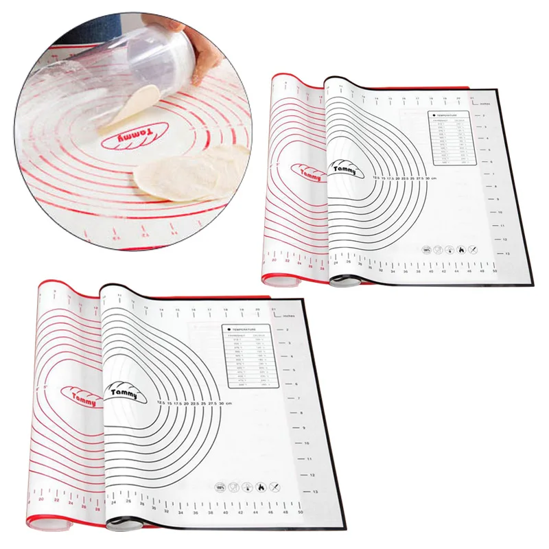 60*40/40*30 см силиконовый коврик для выпечки со шкалой прокатки теста коврик антипригарный кондитерский лист Печь вкладыш коврик для замеса теста