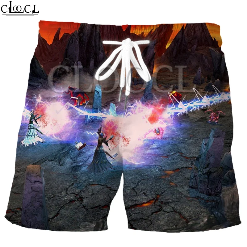 CLOOCL  Classic Game Heroes of Might & Magic Men Shorts 3D Print Elastic Fashion Wild Harajuku Beach Pants