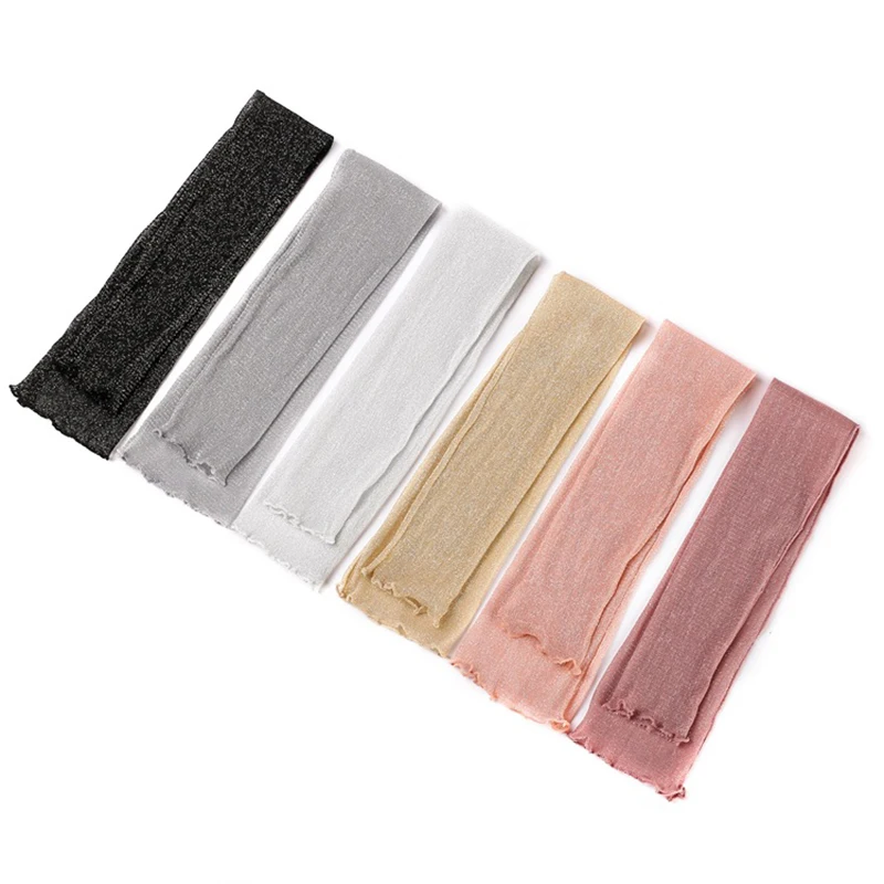 Summer Fashion Lady Gauze Sun Protection Sleeves Gloves Women Thin Long Fingerless Arm Warmers Sunscreen Uv Breathable Mittens fingerless gloves,arm sleeves,sunscreen gloves,ice sleeve gloves