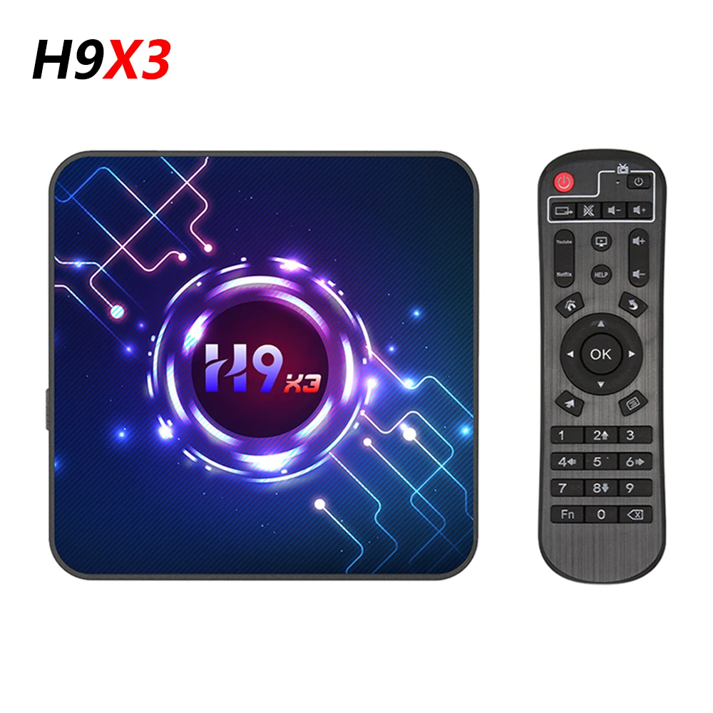 ТВ-приставка H9X3 Android 9.0 2020 Amlogic S905X3 4 Гб RAM 32 ГБ 64 ROM медиаплеер 2 4G 5G Wi-Fi Bluetooth 4K UHD