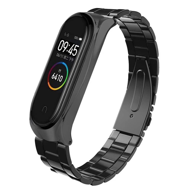 Для Xiaomi mi Band 4 металлический ремешок без винтов из нержавеющей стали для mi Band 4 браслет Xiaomi mi Band 4 NFC металлический сменный ремешок B