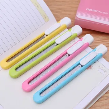 

1 Pcs Utility knife Office cutting Supplies School Stationery Cute color Utility Knife Paper Cutter Blade Escolar Papelaria