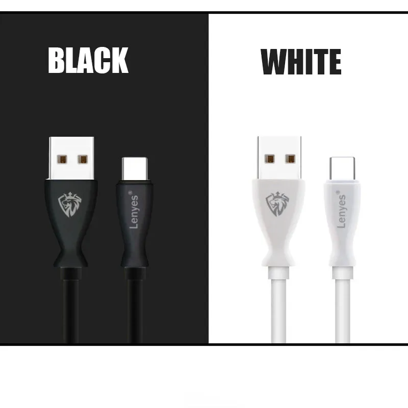 Lenyes 1 м Кубок чемпиона USB кабель Быстрая зарядка кабель синхронизации данных Micro type C iOS 2.4A TPE кабели для iPhone iPad Розничная торговля LC901