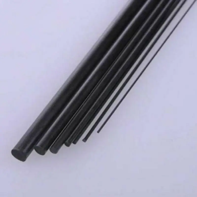 Round Carbon Fiber Bar Rod 10pcs~1pcs Tool For RC Airplane Matte Pole OD:1-18mm Length: 100~500mm carbon fiber bar rod