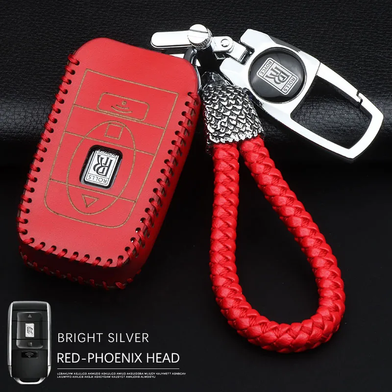 Подходит для Rolls Royce восьмого поколения phantom key cover кожаная сумка для ключей набор ключей Автомобильный значок кожаный чехол для ключей - Название цвета: B2