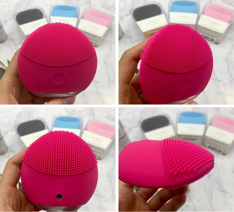 Электрическая Очищающая щетка mini 2, сужающая поры кожи, очищающая грязь по высоте, против морщин, силиконовая щетка для лица