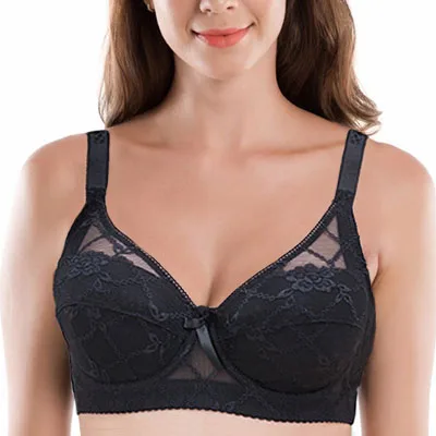 breast bra plus size 34 36 38 40 42 44 46 48 B C D E F cup Bras VS secret France senior cotton lingerie push up bh C3304|Bras| - AliExpress