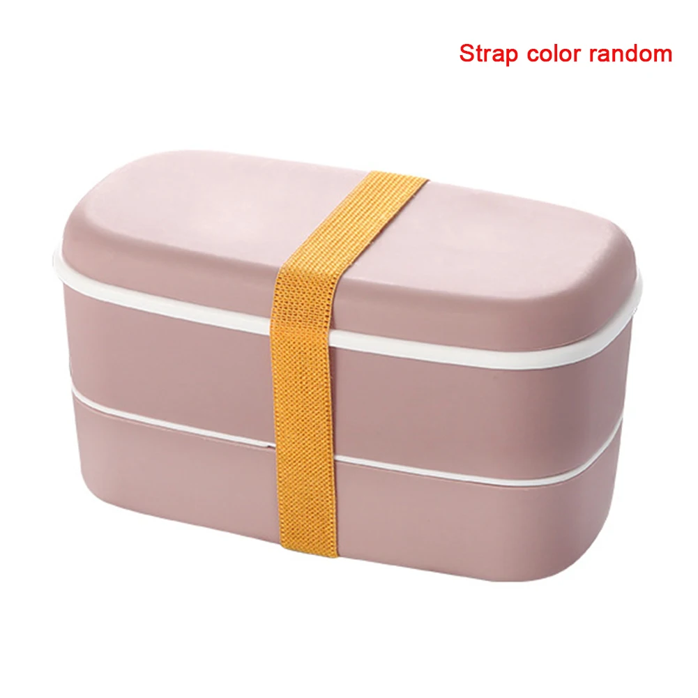 С столовыми приборами многоразовые Bento Box для хранения еды изолированные съемные дети взрослые двухслойные микроволновая печь работа Ланч школа