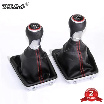 

For VW Golf 7 A7 MK7 VII GTI GTD 2013 2014 2015 2016 2017 2018 Car 5 speed 6 Speed MT Gear Shift Knob With Leather Gaiter Boot