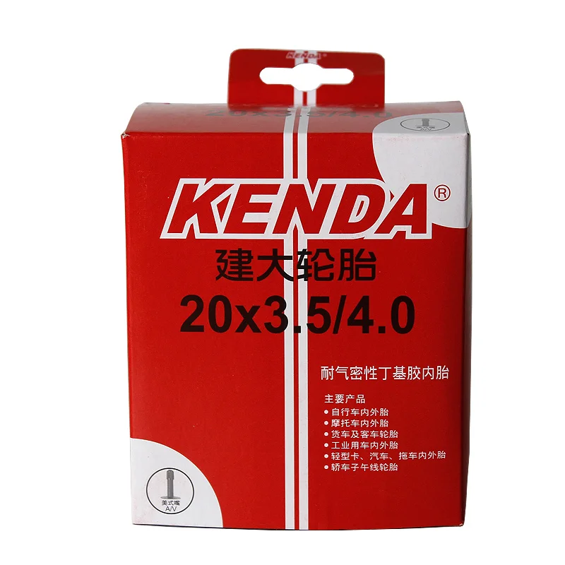 KENDA bicycle inner tube 20*3.5-4.0 AV tyre beach bike tire tube Bicycle parts 20 inch city fat tyres snow bike tires inner tube