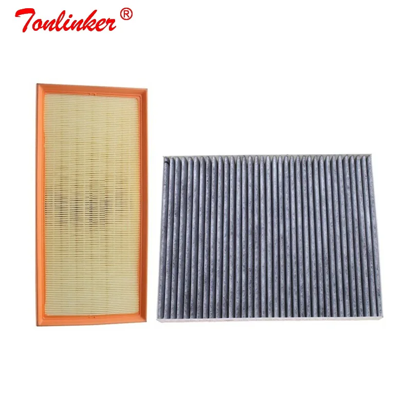 Cabin Filter Air Filter 2 Pcs For Audi Q7 4L 2006- 3.0TDI 3.6FSI 4.2TDI Model Built External Filter Set 7H0819631 7L0129620