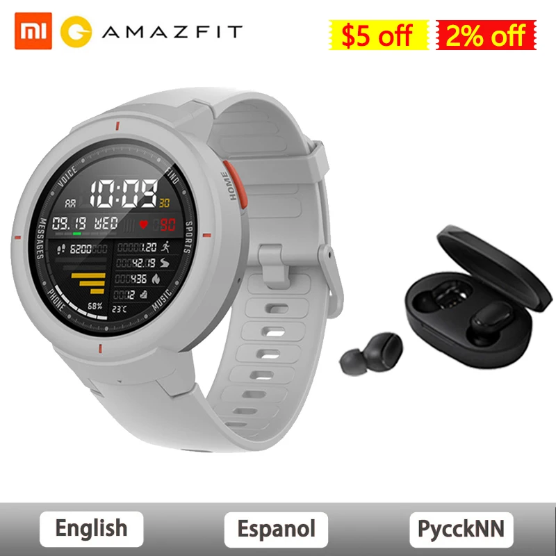 Amazfit Verge спортивные Смарт часы 3 GPS водонепроницаемые Bluetooth воспроизведение музыки