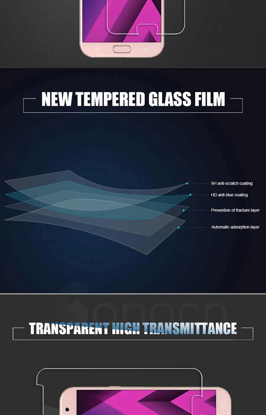 9H Защитное стекло для samsung Galaxy A3 A5 A7 Защитная пленка для экрана A6 A8 Plus A9 закаленное стекло