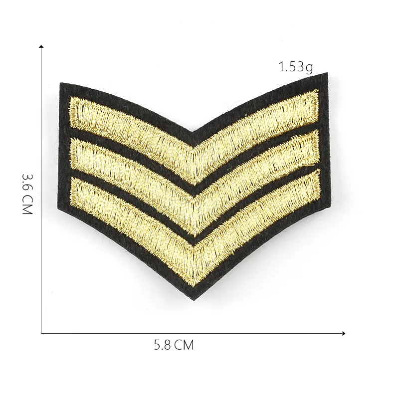 1-PCS-G-111 Военный Ранг патчи Одежда аппликации вышитые полосы значки железа на аппликации наклейки в форме медали для одежды@ G - Цвет: 1-PCS-G-111