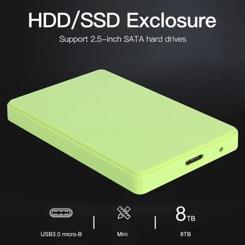 

2.5 inch USB 3.0 Hard Drive Disk Enclosure Support 8TB 6Gbps HDD SSD External Case HDD Enclosure for Laptop PC Notebook Computer