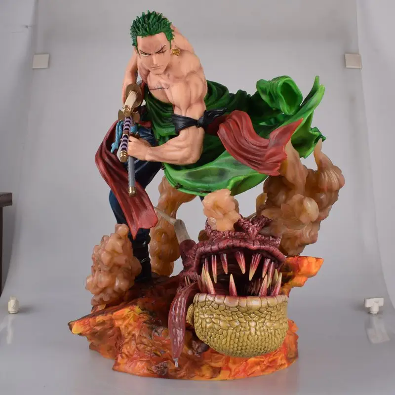 42 см аниме один кусок Roronoa Zoro GK LS последний сон Дракон вер. 1/4 Масштаб ПВХ фигурка Коллекционная Боевая модель игрушки куклы - Цвет: No box
