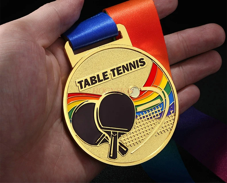 Медаль для настольного тенниса детская золотая медаль Чемпионат медаль Футбол бадминтон мемориал