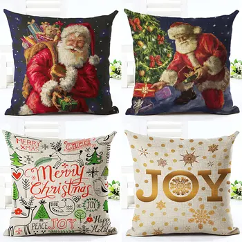 

Festive 3D Xmas Style Home Decor Vintage Sofa Cushion Cover Pillow Case