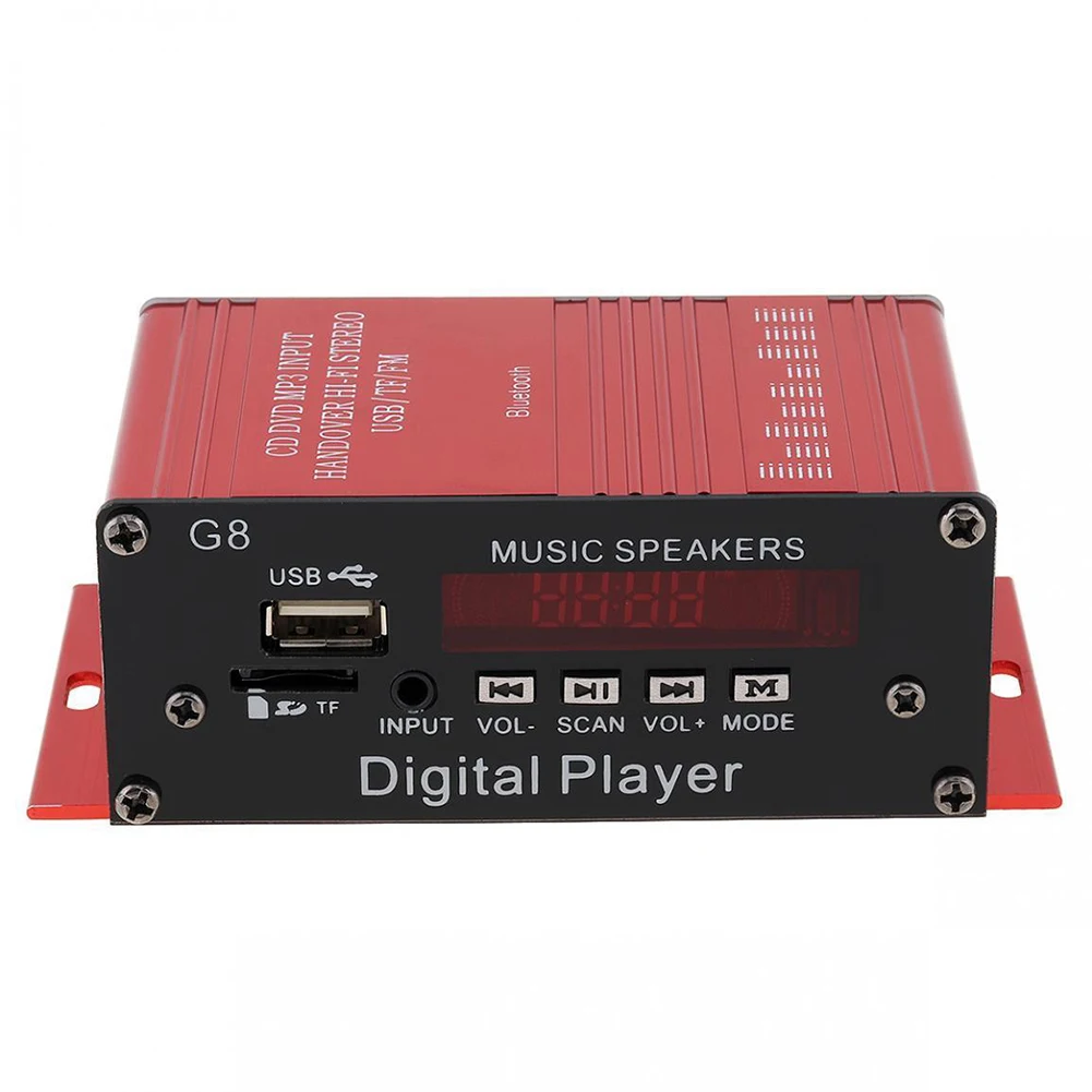 

12V G8 Car Amplifier HIFI Audio Power Amplifier Bluetooth Stereo Cars Theater Amplifiers FM Radio Dropshipping