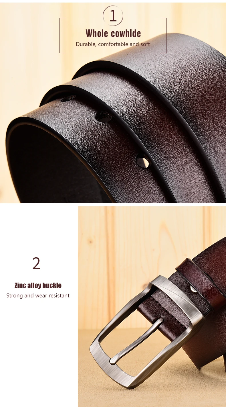 JIFANPAUL men's business retro fashion belt alloy material pin buckle with trend jeans students high quality belt free shipping