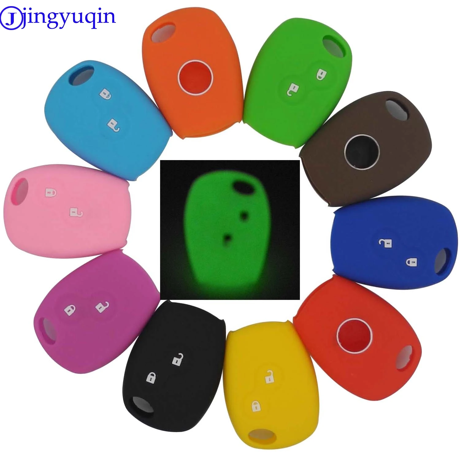 jingyuqin Remote 2 Btns Silicone Rubber Car Key Case Cover For Renault Kangoo DACIA Scenic Megane Sandero Captur Twingo Modu | Автомобили