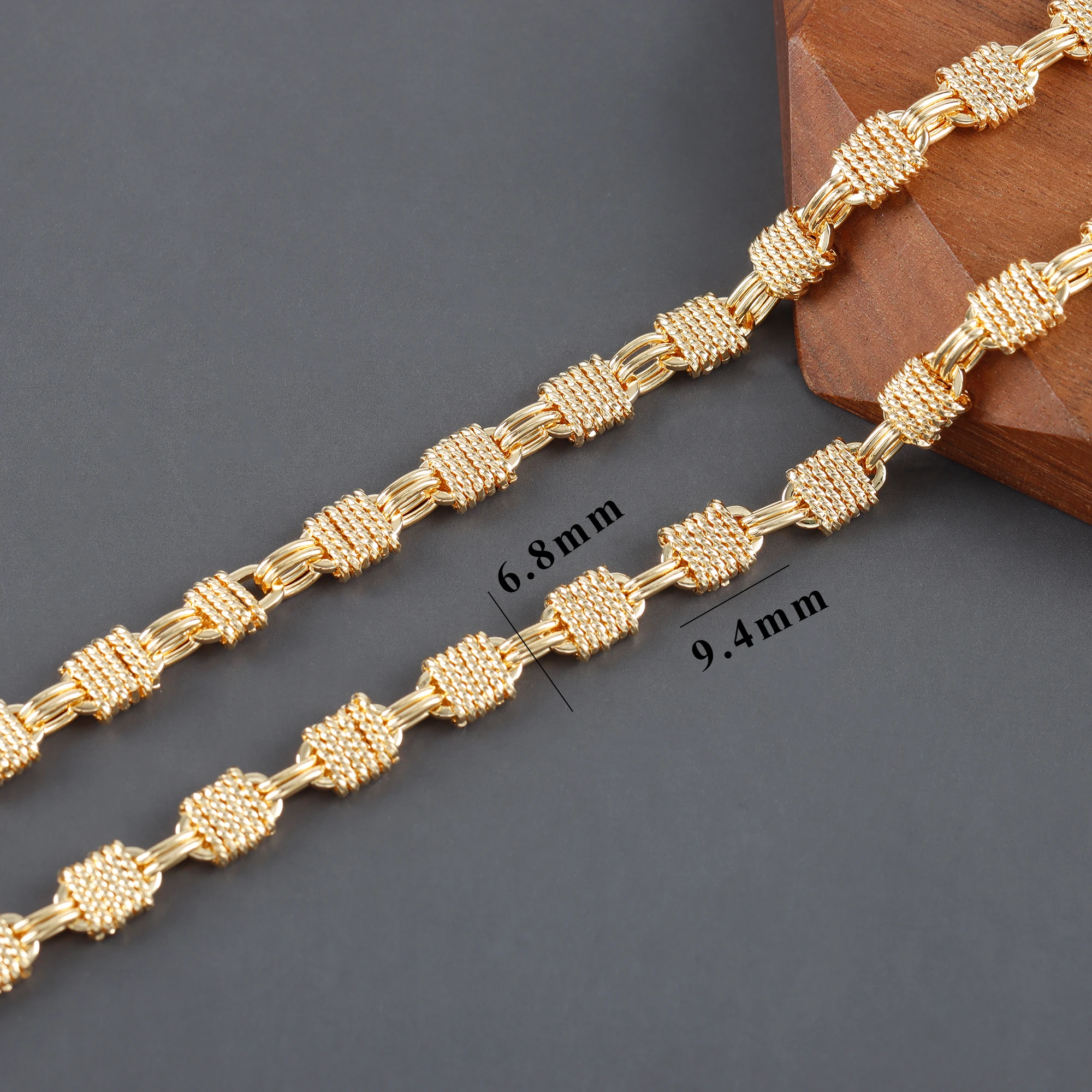YEGUI C253,diy 체인, 18k 금 도금, 구리 금속, 로듐 도금, 보석 결과, diy 팔찌 목걸이, 보석 만들기, 50 cm/lot