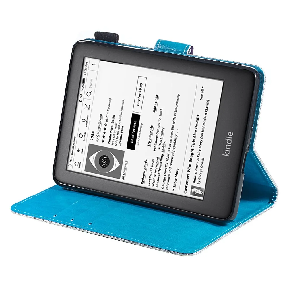 Чехол для Amazon All New Kindle 10 поколения, 6 дюймов,, выпущен из искусственной кожи, смарт-чехол для всех новых Kindle чехол+ подарок
