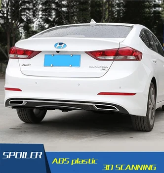 

For Elantra Rear spoiler ABS Rear Bumper Diffuser Bumpers Protector For Hyundai Elantra After chrome lip rear spoiler 2017