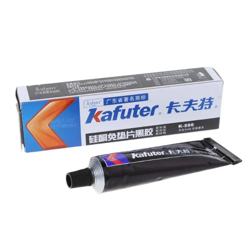 

High Quality 1pcs/lot Kafuter K-586 Black Silicone Free-Gasket Waterproof To Oil Resist High Temperature Sealant Repairing Glue