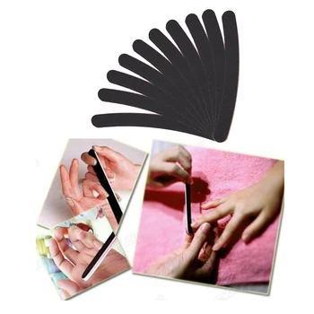 

1PCS Professional Slim Sandpaper Nail Files for Manicure Banan Black 100/180 Grit Emery Board Nail Buffer Buffing
