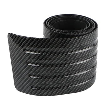 

car sticker 90cm/104cm Car Trunk Guard Plate Sticker Rear Bumper Anti-Scratch Strip Pad Carbon fiber stripe