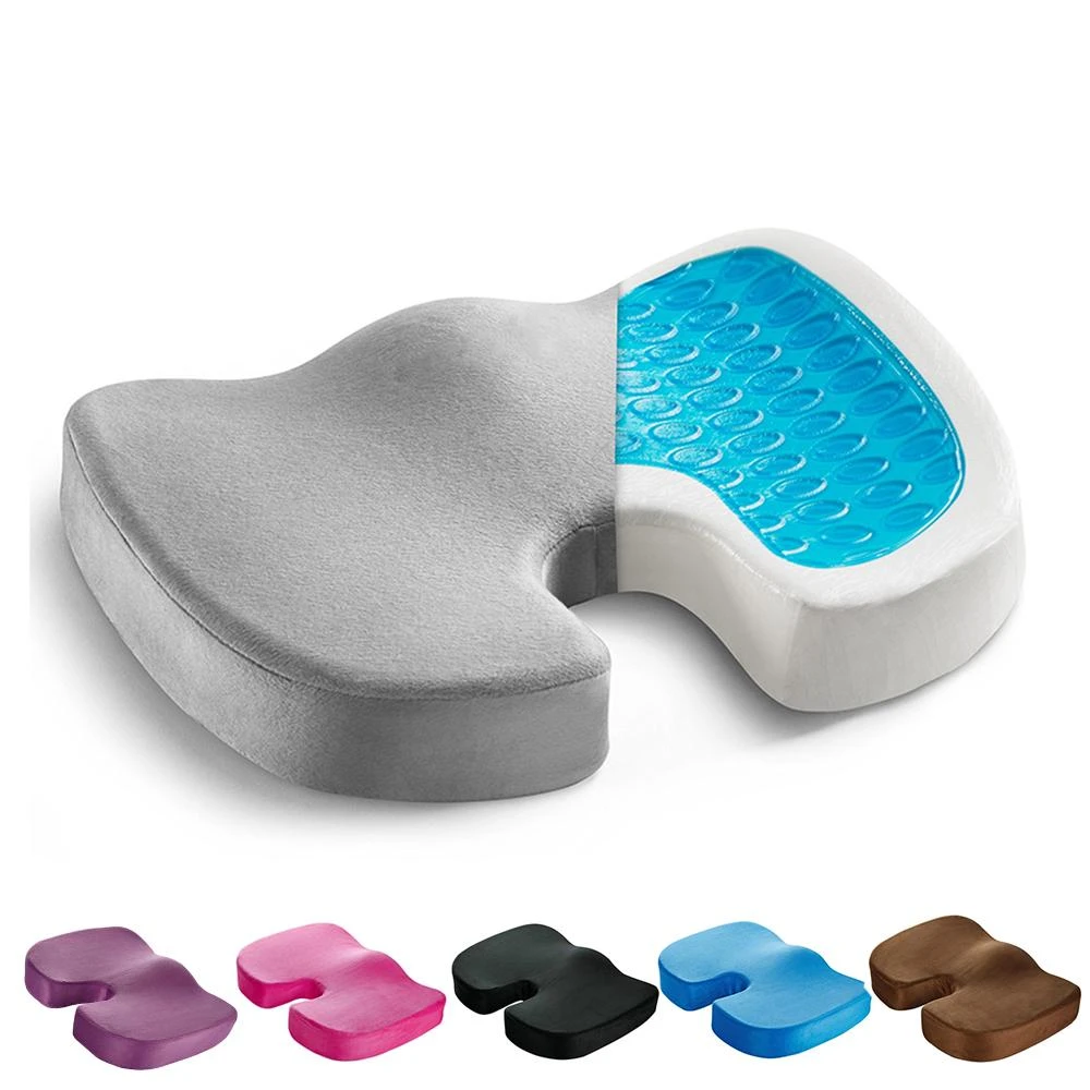 Travel Breathable Seat Cushion Coccyx Orthopedic Memory Foam Seat Massage Chair Cushion Pad Car Gel Sponge U-Shape Seat Cushion